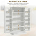 Spaco 17-Tier Kitchen Small Pantry Cabinet with 2 Doors and 6 Adjustable Shelves, Cabinet Pantry, Freestanding 5-Tier Shelving Pantries