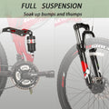 26"full Suspension Folding Mountain Bike 21 Speed 17" Foldable Frame Bicycle Men or Women MTB for Afult Blue