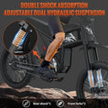 2400W Ridingtimes GT73 2400W 48V Electric Motorbike 18.2ah*2 Electric BIKE UL2849 with 25" Tires Digital Screen Carbon Steel, BLACK