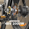 2000W Electric Bike for Adults 48V 22.4AH Ebikes 35MPH Mountain Ebike 26" Fat Tire