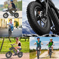 1500W MTB Electric Bicycle 48V 20ah Removable Battery E - Bike，electric Bike for Adults 20" Fat Tire Electric Motorcycle, Shimano 7 Speed Full Suspension Mountain Bike UL2849