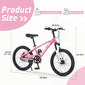 Zukka 20 in Kids Mountain Bike Steel Frame Hardtail Bicycle for Child Aged 7 - 10 Years Pink