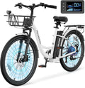MOONCOOL Electric Bicycle for Adults 350W, 7 - Speed Ebike with 36V 10.4ah Removable Battery， 40 Miles Range, 20 Mph Electric Commuter Bike for Women Men, Certified to UL 2849 by SGS
