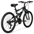 24" Hyper Bicycles Havoc Mountain Bike, Youth/Adult, Recommended Ages 10 - 14 Years Old, Black