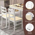 Costway 5-Piece Solid Wood Dining Set for Kitchen
