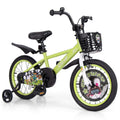 Costway 16" Kid'S Bike for 4 - 7 with Height - Adjustable Handlebar & Saddle Handbrake Blue