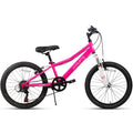 AVASTA 20'' Big Kids Mountain Bike for Age 6 7 8 9 10 11 12 Years Old Boys Girls Teen with Suspension Fork Front & Rear Dual Hand Brakes 6 Speeds Drivetrain, Cyan