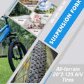 AVASTA 20'' Big Kids Mountain Bike for Age 6 7 8 9 10 11 12 Years Old Boys Girls Teen with Suspension Fork Front & Rear Dual Hand Brakes 6 Speeds Drivetrain, Cyan