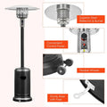 50,000 BTU Propane Patio Heater, Standing Stainless Steel Outdoor Heater with Wheels, Triple Protection, CSA Certified for Deck & Commercial