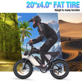 YVY 1500W Electric Bike for Adults, 33MPH 20'' Fat Tire Electric Motorcycle, 48V 20AH Removable Battery, 30 - 60 Miles Mountain Bike UL2849
