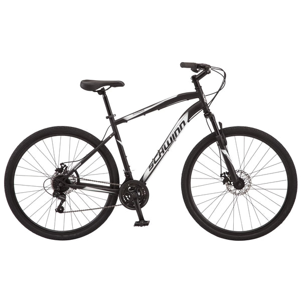 Schwinn 700c Glenwood Hybrid Bike, Adults +14 Years, Black, 21 Speeds