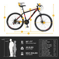 Ubesgoo 26" Lightweight Explorer Mountain Bike, 21 - Speed for Men and Women Disc Brakes & Suspension, Red/Black