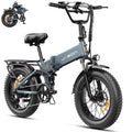 Jasion X - Hunter Electric Bike for Adults, 750W Motor Electric Bicycle with 48V 13AH Removable Battery, 20" X4.0 Fat Tire Folding Ebike, Full Suspension, 7 - Speed Bicycles