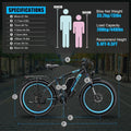 KETELES Electric Bike for Adults, Peak 4000W Dual Motor Ebike，26" Fat Tire Electric Mountain Bike, 48V 23AH Removable Battery UL 2849