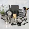 Gibson Home 71 Piece Stainless Steel Silver Cookware Combo Set