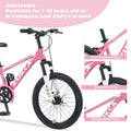 Zukka 20 in Kids Mountain Bike Steel Frame Hardtail Bicycle for Child Aged 7 - 10 Years Pink