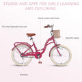 Bstjewey 20 in Girls Bike with Basket, Kids Bicycle for Ages 7 - 13