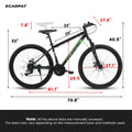 27 in Mountain Bike 21 Speed, Suspension Fork, Aluminum Frame Disc Brake, Mountain Biking for Both Men and Women