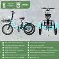 ABORON 3.0 Fat Tire Electric Trike for Senior Foldable E - Bike, 500W Motorized Tricycle Adult 20" Folding 3 Wheel Electric Commute Bike Trike W/48V