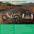ABORON 3.0 Fat Tire Electric Trike for Senior Foldable E - Bike, 500W Motorized Tricycle Adult 20" Folding 3 Wheel Electric Commute Bike Trike W/48V