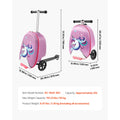 KFFKFF Ride - on Kids Luggage, 20 L Capacity, 20 - Inch Scooter Suitcase with Flashing PU Wheels, Adjustable Handle & Non - Slip Grip, Foldable and Lightweight Travel Companion for Children Aged 5+, Purple