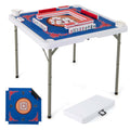 Costway 35" Folding Mahjong Table with Cup Holders & Smooth Felt Mat Carrying Handle Green