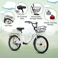 20 in Kids Bike for Boys Girls, 1 Speed Children Bicycle with Basket, Rear Seat, Chain Guard, Coaster Brake and V - Brake, Steel Frame Kids Bike for Ages 6 - 12 Years Old Birthday Gift, Purple