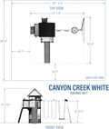 Backyard Discovery Canyon Creek Cedar Wood Swing Set with Wave Slide, Clubhouse, Play Kitchen, Picnic Area, Swings and Rock Wall