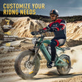 3000W(Peak) Motor 35MPH SMARTRAVEL ST202 Electric Dirt Bike for Adults, 52V50AH Dual Battery Ebike, 92+ Miles Range, 20" Motorcycle Tire UL2849 Certified, Full Suspension