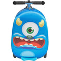 VEVOR Ride - on Luggage 20 - Inch Kids Scooter Suitcase with Flash Wheels Blue