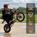 TUTTIO Soleil01 Adult Electric Dirt Bike (with Branded Helmet), 2000W, 48V 21ah Battery, 37mph Full Suspension Mountain E - Bike, 200nm Torque All - Terrain Electric Motorcycle