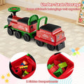 6V 2 - Seater Ride On Train with Detachable Carriage, Under - Seat Storage, Whistle & Flashing LED Lights, Trackless Electric Ride On Toy for Kids