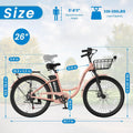 MOONCOOL Electric Bicycle for Adults 350W, 7 - Speed Ebike with 36V 10.4ah Removable Battery， 40 Miles Range, 20 Mph Electric Commuter Bike for Women Men, Certified to UL 2849 by SGS