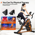 Pooboo Stationary Exercise Bike Indoor Cycling Bike Cycle Bicycle Adjustable Resistance for Home Office Cardio Workout Machine Max Weight 350 lb