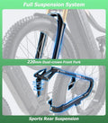 Dual Motors AWD 2000W Electric Bike for Adult 26'' UL2849 48V 30AH E - Mountain Bike 4.0 Fat Tire up to 35MPH&120miles Long Range Off - Road Ebike Dual Hydraulic Disc Brakes&Ful Suspension Electric Bicyc