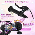 Costway 16" Kid'S Bike for 4 - 7 with Height - Adjustable Handlebar & Saddle Handbrake Blue