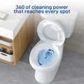 Two - Piece Elongated 1.28 GPF Siphonic Flush Toilet with Soft Close Seat, Universal Height ADA Cotton White (Toilet Seat Included)