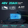 3000W(Peak) Motor 35MPH SMARTRAVEL ST202 Electric Dirt Bike for Adults, 52V50AH Dual Battery Ebike, 92+ Miles Range, 20" Motorcycle Tire UL2849 Certified, Full Suspension