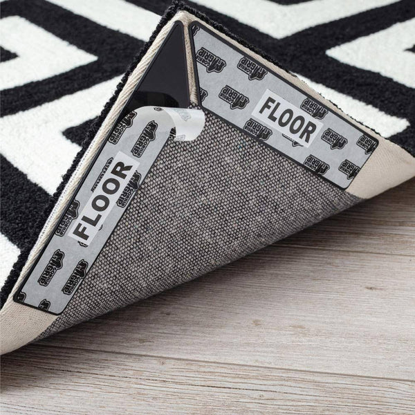 Gorilla Grip 16 Pack Rug Gripper Pads, Keep Area Rugs Corners from Curling and Bunching, Reusable Dual-Sided Flexible Sticky Pad, Grips Floor
