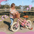 JOYSTAR Girls Bike for 2 - 12 Years Old Toddlers and Kids, 12" 14" 16" Kids Bike with Training Wheels & Basket, 20 in Kid'S Bicycle with Kickstand, Retro Style Bikes