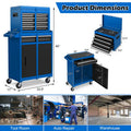 2 - in - 1 Rolling Tool Chest, 5-Drawer Tool Storage Cabinet with Wheels, Adjustable Shelf, Tool Box Organizer for Garage Warehouse Workshop