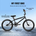 KFFKFF BMX Cycle, Freestyle Bike with 20 - Inch Wheels, BMX Racing Cycle with 360° Rotator and Four Pegs, Suitable for Novice to Skilled Riders, BMX Bikes for Teens and Adults