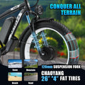 KETELES Electric Bike for Adults, Peak 4000W Dual Motor Ebike，26" Fat Tire Electric Mountain Bike, 48V 23AH Removable Battery UL 2849