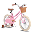 JOYSTAR Girls Bike for 2 - 12 Years Old Toddlers and Kids, 12" 14" 16" Kids Bike with Training Wheels & Basket, 20 in Kid'S Bicycle with Kickstand, Retro Style Bikes