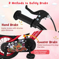 Costway 16" Kid'S Bike for 4 - 7 with Height - Adjustable Handlebar & Saddle Handbrake Blue
