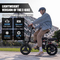 ASKGO 1200W Peak Motor, Folding Electric Bike for Adults Teens, 14'' Commuting Bike, Max 28MPH/35 Miles E - Bike, 3 Speed Double Mini Electric Bike, UL2849