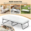 Cot Size Rollaway Guest Bed with Memory Foam Mattress, 75"x31" Portable Folding Bed with Heavy - Duty Metal Frame for Home Office Small Spaces