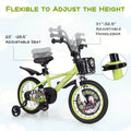 Costway 16" Kid'S Bike for 4 - 7 with Height - Adjustable Handlebar & Saddle Handbrake Blue