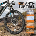 Totguard Electric Bike for Adults, 26" Ebike 350W Adult Electric Bicycles, Electric Mountain Bike with 36V 10.4ah Battery, Suspension Fork, Shimano 21 Speed Gears