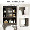 Tangkula Over Toilet Storage Cabinet with Sliding Barn Door